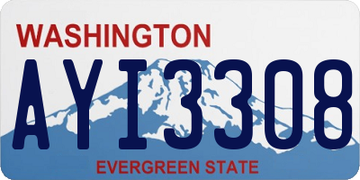 WA license plate AYI3308