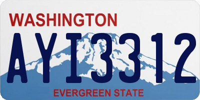 WA license plate AYI3312
