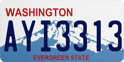 WA license plate AYI3313