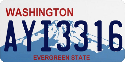 WA license plate AYI3316