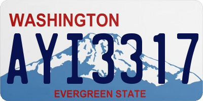 WA license plate AYI3317