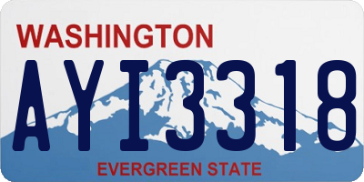 WA license plate AYI3318