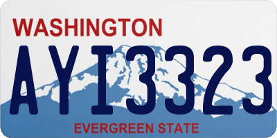 WA license plate AYI3323
