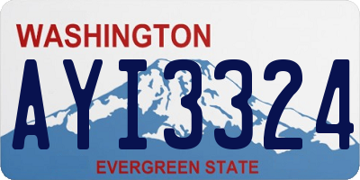 WA license plate AYI3324