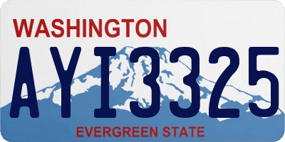 WA license plate AYI3325