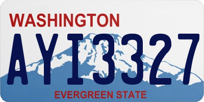 WA license plate AYI3327