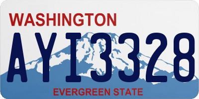 WA license plate AYI3328