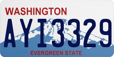 WA license plate AYI3329