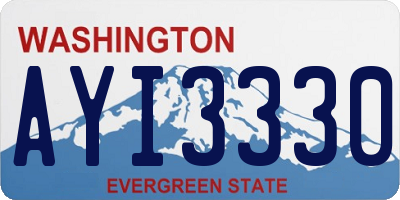WA license plate AYI3330