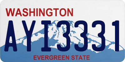 WA license plate AYI3331