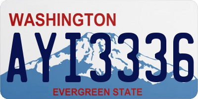 WA license plate AYI3336