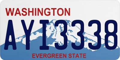 WA license plate AYI3338