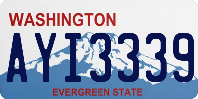 WA license plate AYI3339