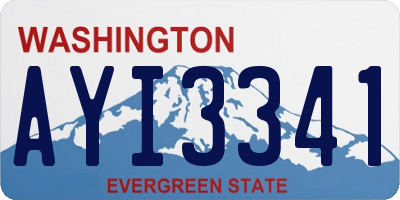 WA license plate AYI3341