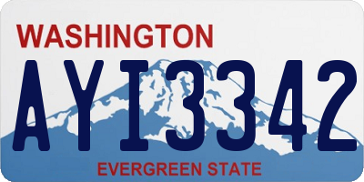WA license plate AYI3342