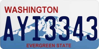 WA license plate AYI3343
