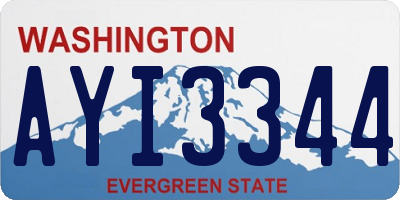 WA license plate AYI3344