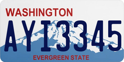 WA license plate AYI3345