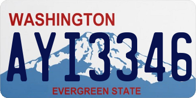 WA license plate AYI3346