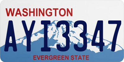WA license plate AYI3347