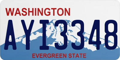 WA license plate AYI3348