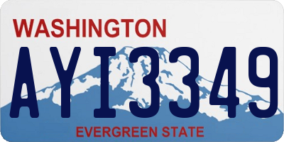 WA license plate AYI3349