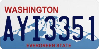 WA license plate AYI3351