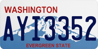 WA license plate AYI3352