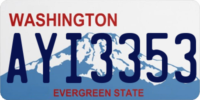 WA license plate AYI3353