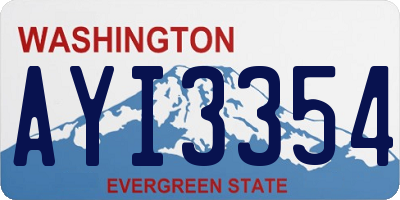 WA license plate AYI3354