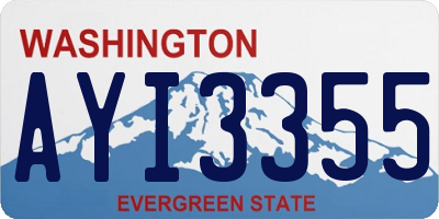 WA license plate AYI3355