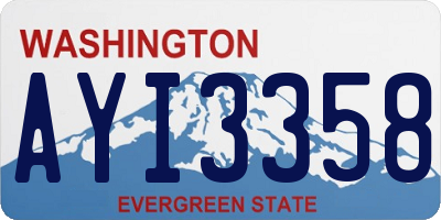 WA license plate AYI3358