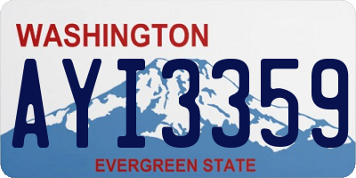 WA license plate AYI3359