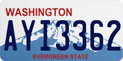 WA license plate AYI3362