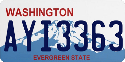 WA license plate AYI3363