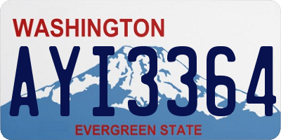 WA license plate AYI3364
