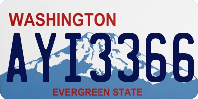 WA license plate AYI3366