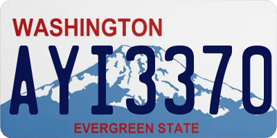 WA license plate AYI3370