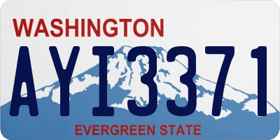 WA license plate AYI3371