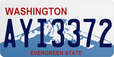 WA license plate AYI3372