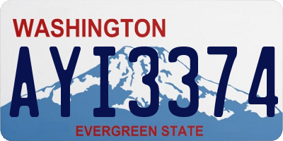 WA license plate AYI3374