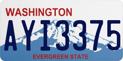 WA license plate AYI3375