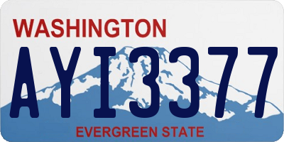 WA license plate AYI3377