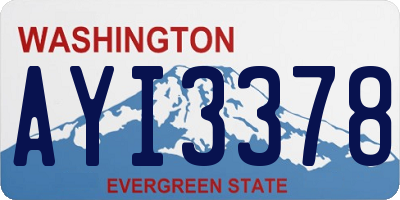 WA license plate AYI3378