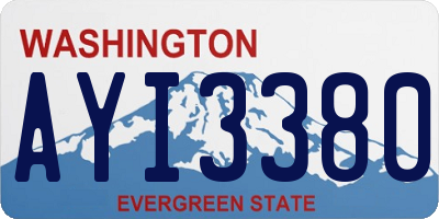 WA license plate AYI3380