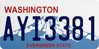 WA license plate AYI3381