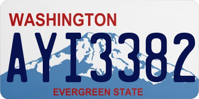 WA license plate AYI3382