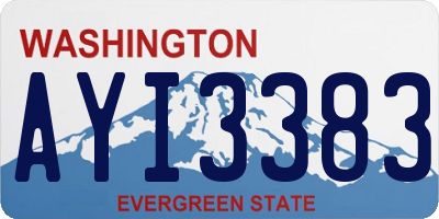 WA license plate AYI3383