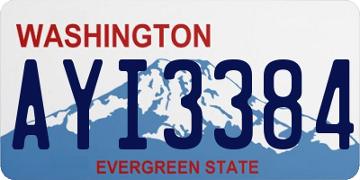 WA license plate AYI3384