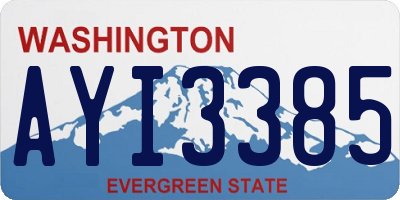 WA license plate AYI3385